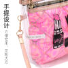 Wholesale PVC Cosmetic Bags Embroidered Diamond Grid Two Piece Set Solid Color Storage Bag