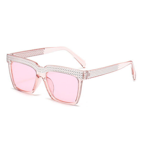 Wholesale Imitation Diamond Square Gradient Fashion Sunglasses Trendy Driving Sunglasses