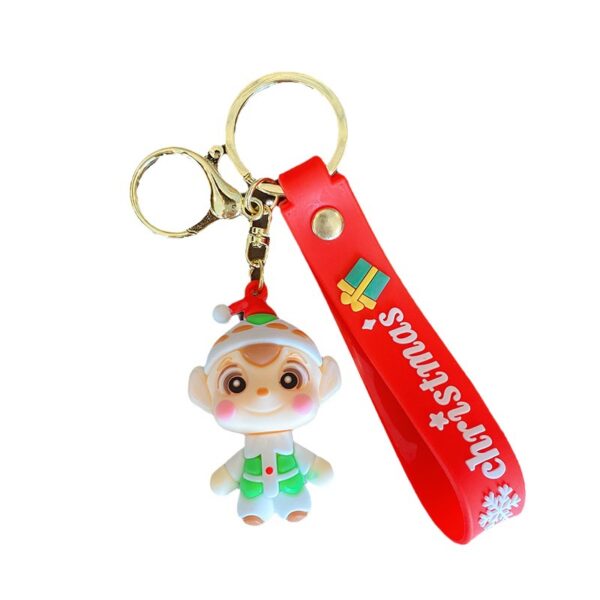 Wholesale Christmas Santa Claus Elk Snowman Keychain