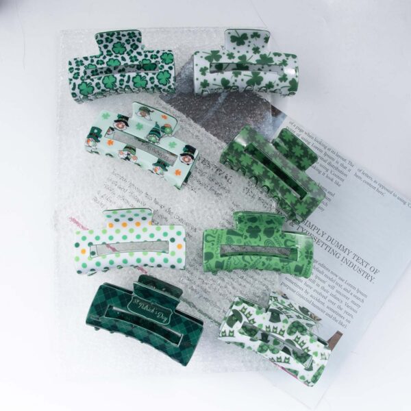 O1CN01jIlOz225AdqP8SUVR_2212693817486-0-cib Wholesale St Patrick Pvc 8cm Hair Clip