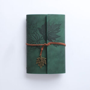 Inner page of a beige horizontal line in A6 / Ink Green (Style One)