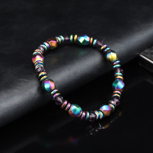Wholesale Colorful Stone Magnet Hand Woven Bracelet