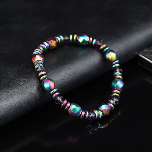 Wholesale Colorful Stone Magnet Hand Woven Bracelet