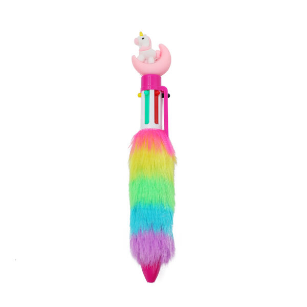 O1CN01jLWppd1UOi9KKkY79_3472682508-0-cib Wholesale Unicorn Plush Student Six Color Click Ballpoint Pen