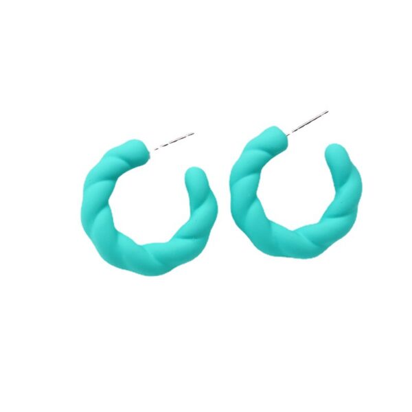 Wholesale Candy Color Twist Wreath Spray Painted Acrylic Earrings