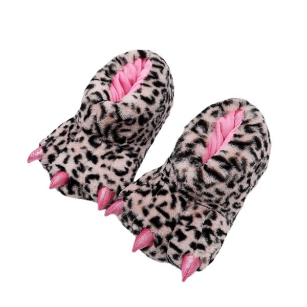 Wholesale Plush Non-slip Winter Cartoon Paw Slippers