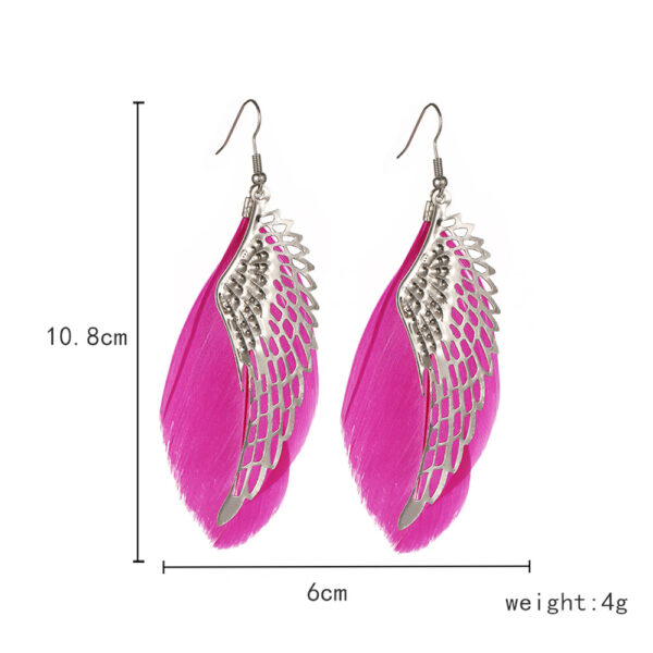 O1CN01jPbFU82BYoUJGuEKR_2276148351-0-cib Wholesale Alloy Angel Wing Feather Earrings