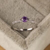 Wholesale Amethyst Zircon Alloy Rings
