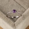 Wholesale Amethyst Zircon Alloy Rings