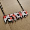Wholesale Terrorist Blood Drops English alphabet Acrylic Necklaces