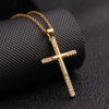 Wholesale Copper Micropaved Zircon Cross Pendant Necklace