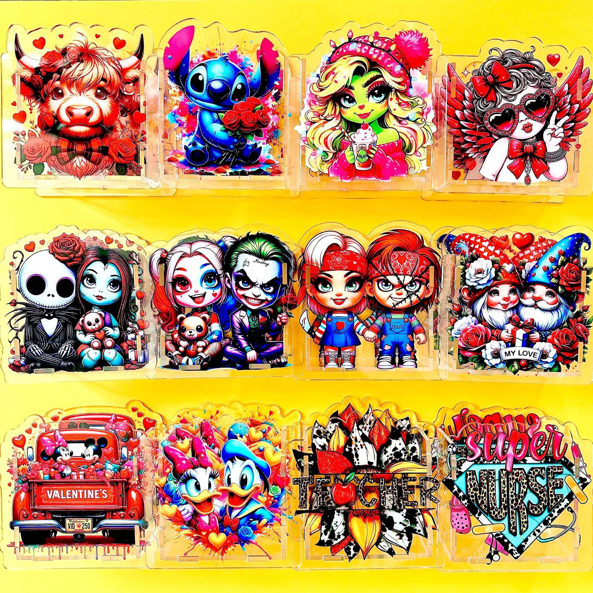 Wholesale Acrylic pencil case, Valentine's Day special edition, DIY, 10cm,OLY Exclusive