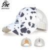 O1CN01jSRhes1GDLZQXTX5Y_2018910588-0-cib Wholesale Cow Pattern Cross Elastic Mesh Ponytail Baseball Cap