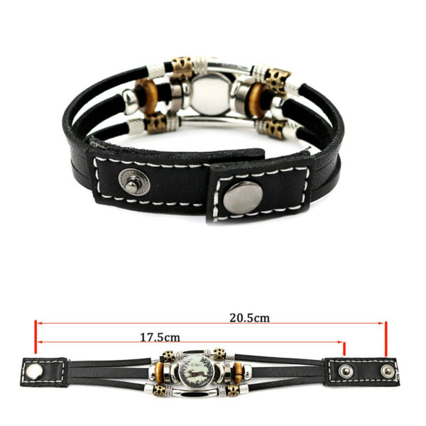 O1CN01jSs8iB2M0ss6nb4RD_3423129766-0-cib Wholesale Easter Rabbit Button Woven Beaded Leather Bracelet