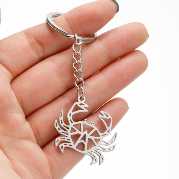 Wholesale Stainless Steel Hollow Crab Keychain