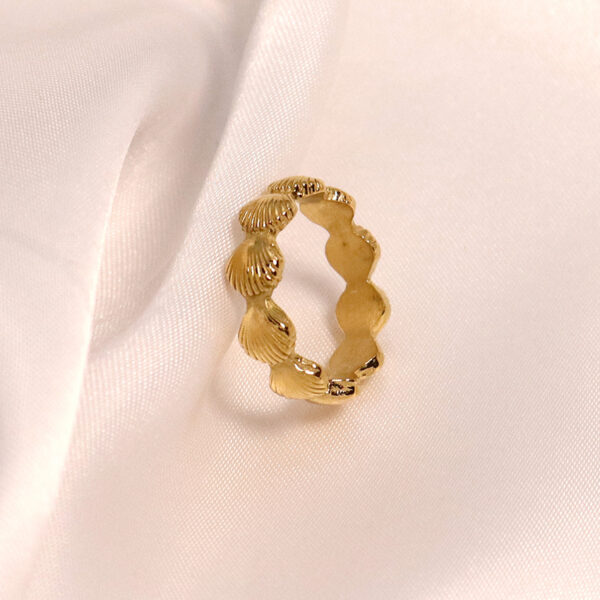 O1CN01jUokF51VHfcM2ERPv_4112122628-0-cib Wholesale Stainless Steel 18k Gold Plated Seashell Ring
