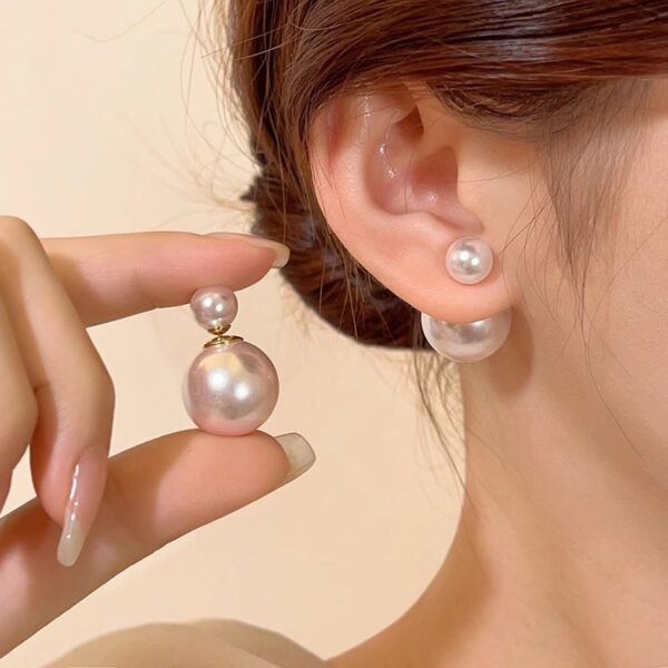 Wholesale Double-sided Pearl Earrings