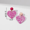 Wholesale Transparent Color Heart Beads Acrylic Earrings
