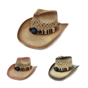 Wholesale Ethnic Style Hollowed Out Western Straw Woven Cowboy Hats