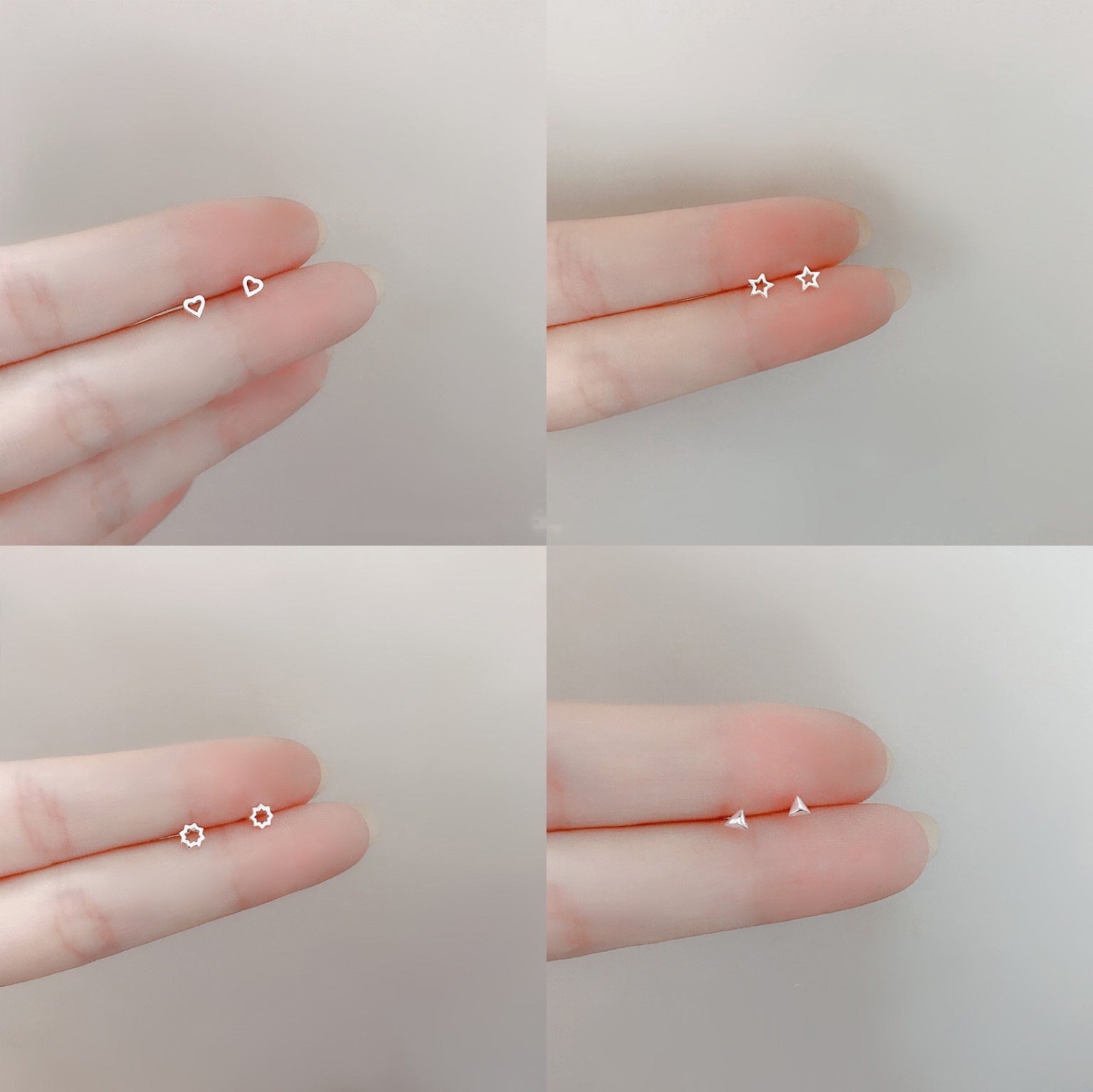 Wholesale 925 Sier Needle Mini Stealth Small Earrings