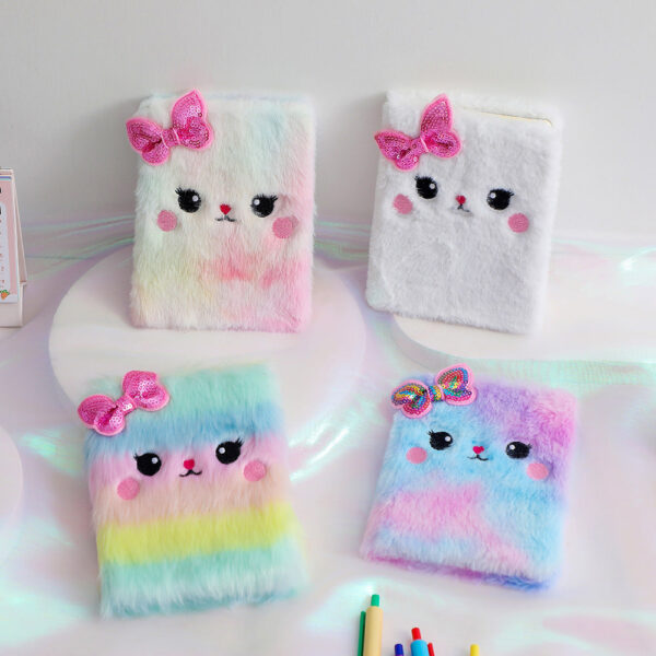 Wholesale Plush Cat Small Paper Diary