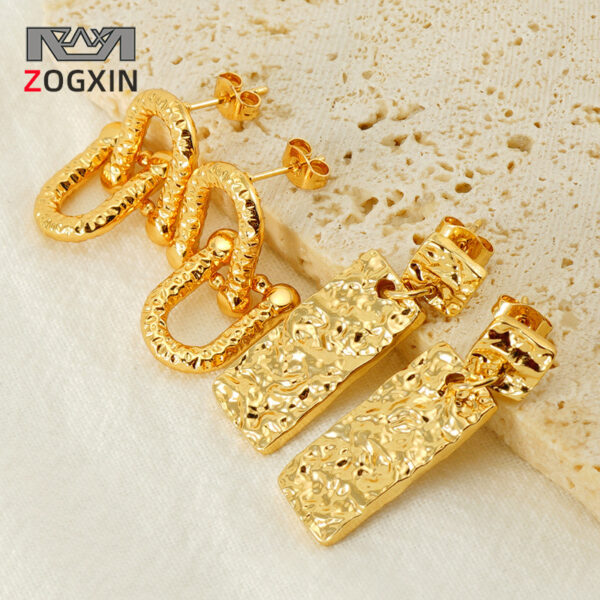 O1CN01jYWGjA1p57DVx3i0r_2206851935308-0-cib Wholesale Stainless Steel Geometric Interlocking Gold Plated Earrings