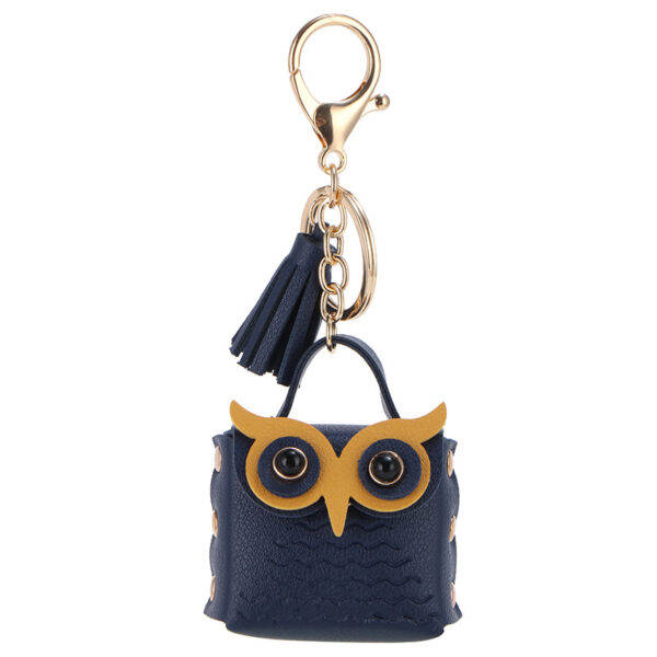 Wholesale Owl Bluetooth Headphones Artificial Leather Storage Bag Keychain