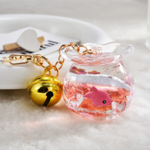 Pink / Love buckle chain + fish tank + Bell