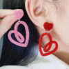 Wholesale Valentine's Day Love Hollow Earrings