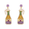 Wholesale Carnival Wine Bottle Zinc Alloy  Mardi Gras Earrings