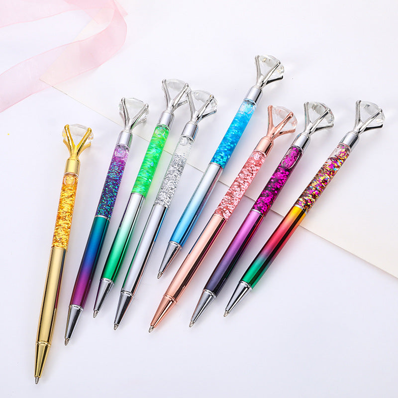 Wholesale Plastic Diamond Oil Quicksand Ballint Pen