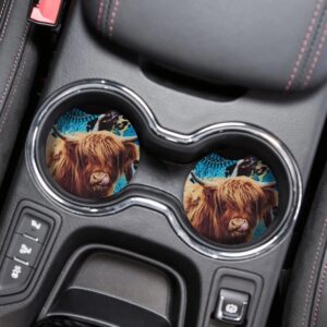 C [2 Pack]] / Highland Cow Coaster