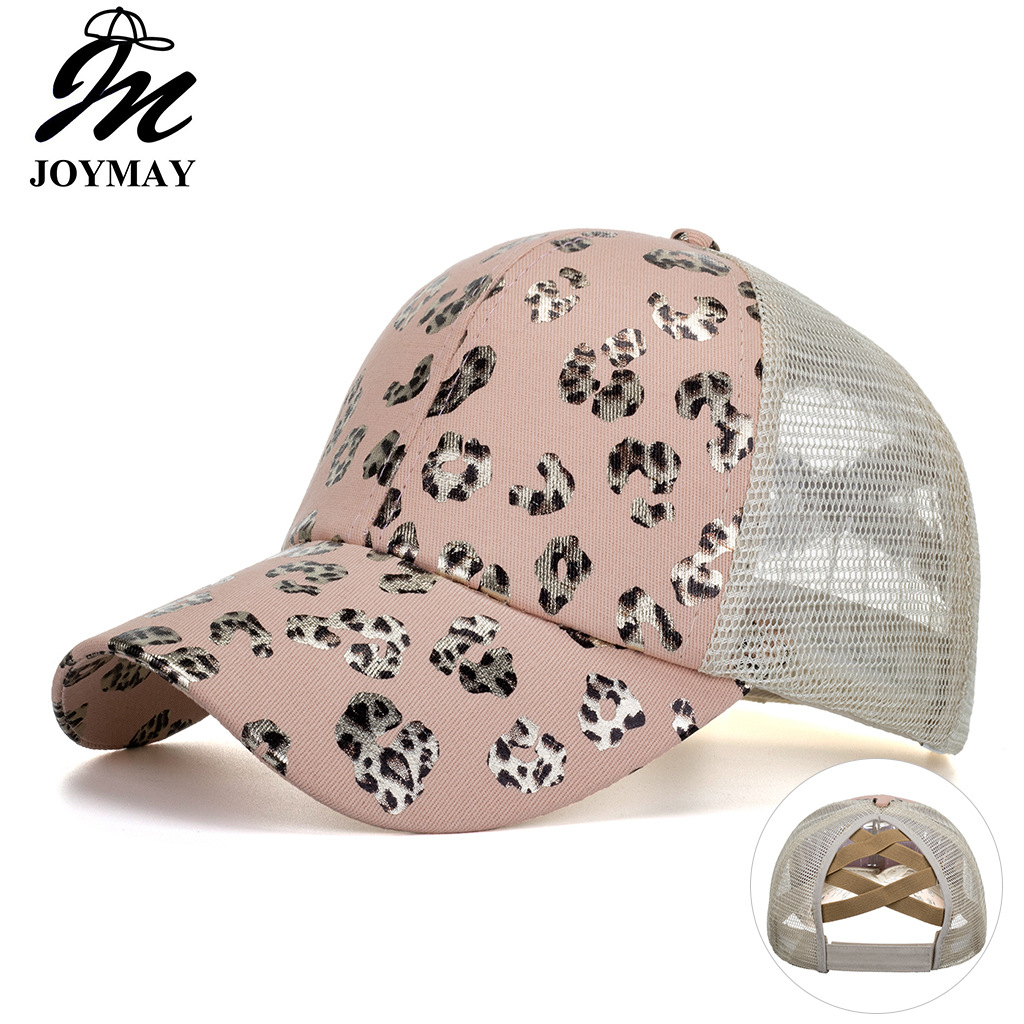 Wholesale Cross-border AliExpress Amazon ebay new bronzing leopard horsetail hole baseball cap Women's sun hat B982