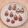 Wholesale Cartoon Halloween Pumpkins Make Weird Ghost Wooden Earrings