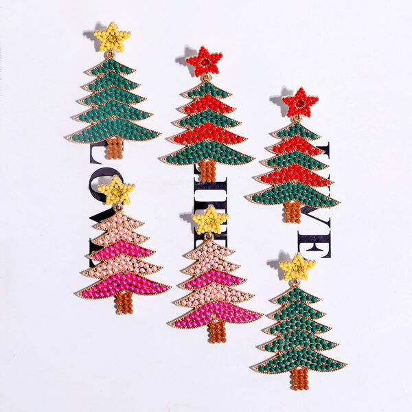 Wholesale Christmas Earrings Christmas Tree Earrings