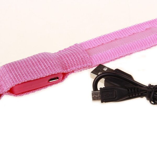 Wholesale Nylon LED Dog Luminous Collars, Night Luminous Pet Collar Straps