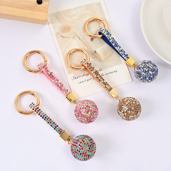 O1CN01jnEda82GKDjrJEjnY_2208315888996-0-cib-1 Wholesale PU Rhinestone Claw Chain Ball Keychain