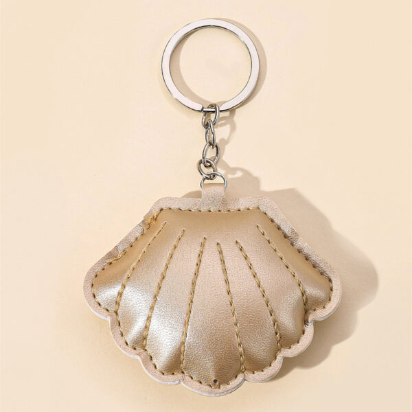 Wholesale Leather Pearl Shell Keychain
