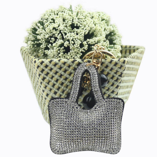Wholesale Zinc Alloy Diamond Mini Bag Keychain