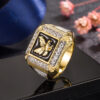Wholesale Gold Plated Zircon Eagle Men’s Copper Rings