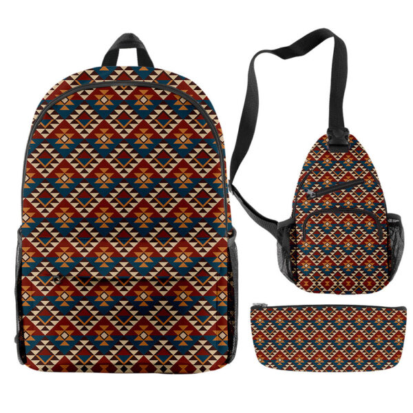 O1CN01jpXc8v1cYnpQBzKOZ_2211197993613-0-cib Wholesale Oxford Fabric Aztec Pattern Backpack Shoulder Bag Pencil Case Set