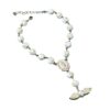 Wholesale Flower Bead Diamond Heart Angel Wings Prayer Bead Bracelet