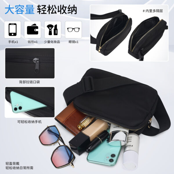 Wholesale Leopard Plaid Waist Bag Lightweight Outdoor Sports Waterproof Shoulder Messenger Bag