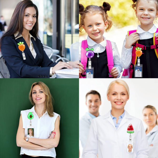 Wholesale Acrylic Quicksand Rhinestone Fruit Strawberry Watermelon Telescopic Badge Scroll Keychain