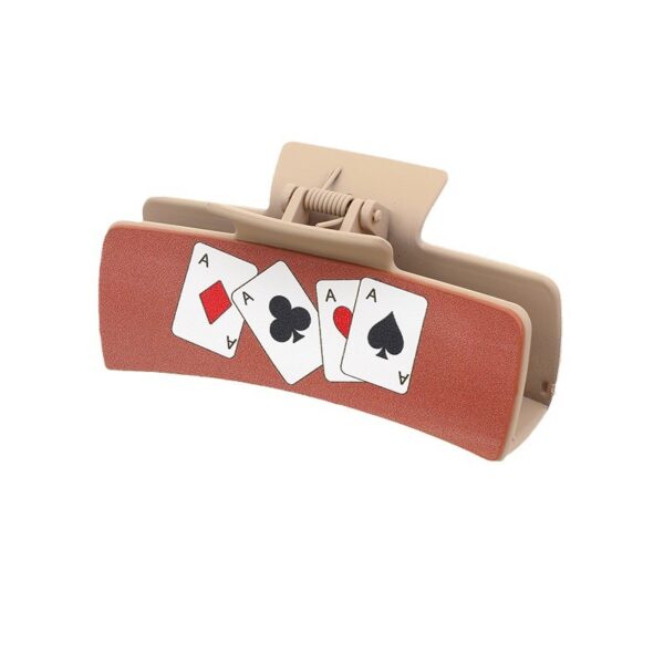 O1CN01jrEstK1Bs2umjYBfl_0-0-cib Wholesale Western Style MAMA Playing Cards HOWDY Leather Hair Clip