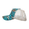 Wholesale AliExpress ebay leopard print flower horizontal stripe cross mesh cap baseball cap sun hat B1025
