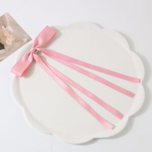 Polyester cotton ribbon light Rose Red 8G duckbill clip
