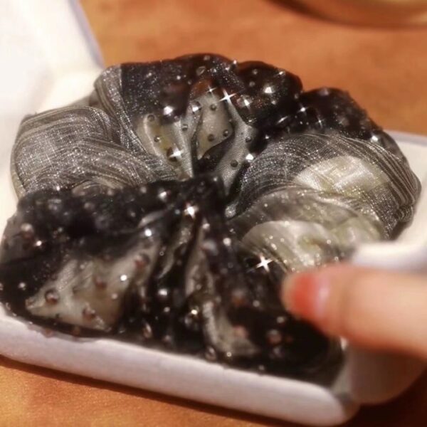 Wholesale Rhinestone Double Layer Mesh Hair Tie