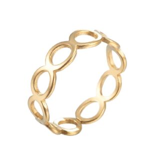 Hollow round gold / Adjustable opening