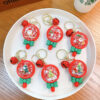 Wholesale Aromatherapy Christmas Fragrance Beads Santa Silicone Keychain